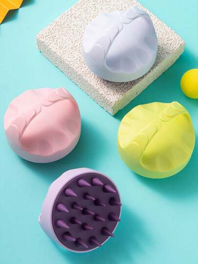 1pc Silicone Scalp Massage Shampoo Brush, Scalp Cleansing Brush, Exfoliating Scalp Massager, Hair Care Scalp Massage Brush, Bathroom Accessories - Back To School Shampoo Brush, Ergonomic Scalp Cleansing Shampoo Brush - Gentle Exfoliating Massager, Suitable For All Hair Types