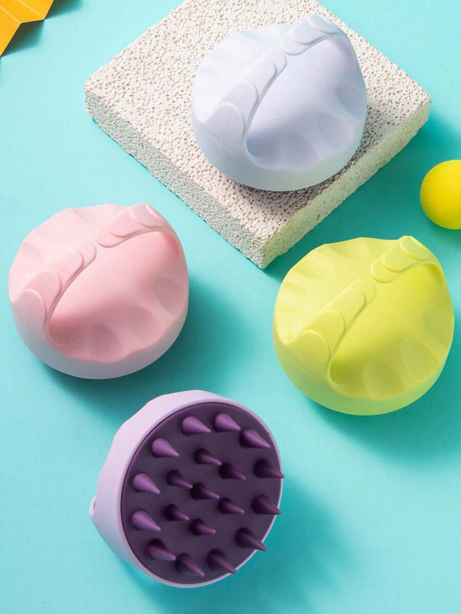 1 pièce Brosse de massage du cuir chevelu en silicone pour le shampooing, brosse de nettoyage du cuir chevelu, masseur exfoliant du cuir chevelu, brosse de massage du cuir chevelu pour les soins capillaires, accessoires de salle de bain - Brosse de shampooing pour la rentrée scolaire, brosse de shampooing ergonomique pour le nettoyage du cuir chevelu - Masseur exfoliant doux, convient à tous les types de cheveux - Multicolore - Voir 1