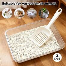 Rainmae 3 Pcs Travel Litter Box For Cats Portable Clear Plastic Kitten Litter Tray Nonstick Easy Clean Reusable Open Pans For All Pets Bunny Cat Guinea Pig Home Travel Camping - One Size - View 3