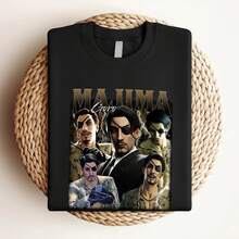 Camiseta para mujer con estampado limitado de Goro Majima, camiseta vintage de los 90 para mujer y hombre, de manga larga o corta - Negro - Ver 3