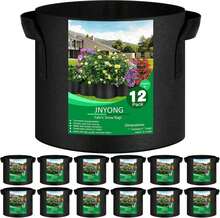 JNYONG 12-Pack 1 Gallon Thickened Non-Woven Grow Bags, Aeration Fabric Pots With Handles - ColorA - View 1