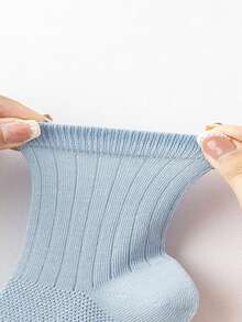 5 Pairs Breathable Thin Soft Durable Socks For Girls & Boys, 1-16 Years Old Children's Spring/Summer Mesh Socks, Moisture-Wicking Versatile Casual Sports Socks - Multicolor - View 3