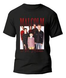 Playera Malcolm El De En Medio - Serieónica De Los 90 -08 - Negro - Ver 1