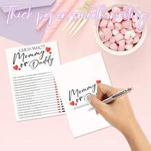 Trò chơi tiệc mừng em bé sắp chào đời, Thẻ trò chơi "Ai là mẹ hay bố?" - Đồ dùng vui nhộn cho bữa tiệc mừng em bé - Phù hợp cho cả bé gái và bé trai. - Xem 2