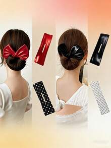 1/4pcs Braided Decor Hairband, Hair Tie, Updo, French Curl, Ponytail, Soft Elastic Hair Accessory For Women, Daily Wear, Party, Wedding, Bridal Hairstyle - Multicolor - View 14