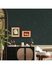 1 Roll Romantic Rose Embossed Wallpaper, 45cm*100/300/500cm, Thickened Wear-Resistant For Living Room, Bedroom, Entrance, Balcony, TV Background Wall, Self-Adhesive - Green Rose Pattern - View 9