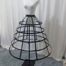 5 Hoop Full Dress Crinoline Cage Bustle Lady Wedding Gown Pannier Petticoat - Multicolor - View 4