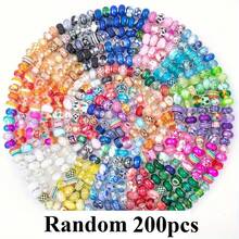 30/50/80/100/150/200 hạt nhựa acrylic nhiều màu, lỗ lớn, có đính đá - Nguyên liệu làm đồ thủ công hình đũa phép, thích hợp để tự làm vòng tay và trang sức. - Nhiều màu - Xem 15