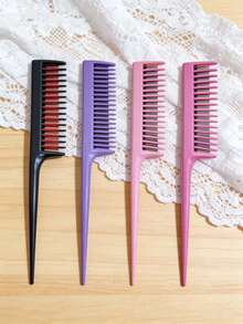 Professional Salon Quality Smooth Tail Comb, Suitable For Styling Hair Of All Types For Women And Girls - C - View 6