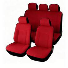 5pcs/Set Car Seat Covers, Suitable For Sedan, SUV And Van, Includes: 2 Front Seat Covers, 1 Backrest Cover, 1 Rear Seat Cover And 5 Headrest Covers. Available In Pink, Red, Purple And Gray, Suitable For All Seasons, Dust And Stain Resistant, Specially Designed For Cute Ladies - Multicolor - View 3