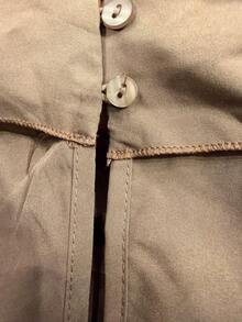 Women's Long-Sleeved Shirt / Side Tie Detail / Casual Fashion / Pocket / Buttons At The Front / Knot / Office - 巧克力棕 - 查看 3