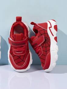 2026春秋新款儿童透气网面运动鞋，幼儿软底防滑跑步鞋 - 紅色 - 查看 4