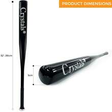 Crystals 32 Inch Heavy Duty Metal Baseball Bat Aluminum Alloy Non-Slip Grip Training Bat - Black - View 2