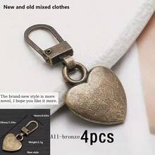4/5/6Pcs Heart-Shaped Zipper Pulls With Small Hole, Semi-Automatic Detachable Zipper Head, Suitable For Replacing Zippers On Bags, Jackets, Clothes, Shoes And Boots, Pendant Zipper Pulls - Multicolor - View 19