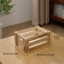 1 chiếc/3 chiếc hộp gỗ thủ công kiểu cổ điển có thể xếp chồng lên nhau, thích hợp để đựng đồ trong nhà nông thôn, nhà bếp, phòng tắm, phòng khách và tủ quần áo, đồ dùng nhà bếp, đồ dùng cần thiết cho kỳ nghỉ, đồ dùng nhà bếp. - Nhiều màu - Xem 23
