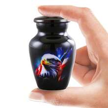 Handmade Adult Eagle Urn For Human Ashes – Large Cremation Urn For Men & Women With Velvet Bag, Memorial Funeral Urn For A Loved One,200Cubic Inch (Blue Eagle, Adult) - Blue Eagle - View 13