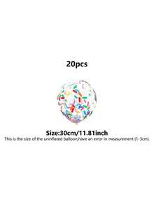 20 quả bóng bay cao su trong suốt nhiều màu sắc, kích thước 12 inch, có kim tuyến, thích hợp cho tiệc sinh nhật, sự kiện, lễ kỷ niệm, trang trí tiệc mừng em bé. - Nhiều màu - Xem 4