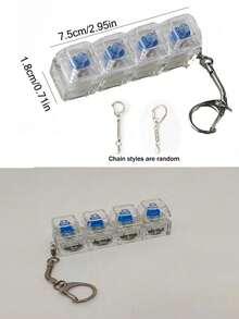 1个手指减压钥匙扣玩具，键盘小工具，按压减压玩具，指尖旋转钥匙扣感官玩具，手指玩具，缓解焦虑玩具，派对收藏礼品，创意青少年玩具，青少年减压玩具，情人节、复活节、生日的理想礼物（颜色随机） - 彩色 - 查看 12