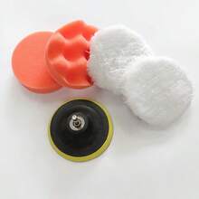 3/4/5 Inch Soft Felt Polishing Pad, Car Polishing Disc, Waxing Buffing Pad, Scratch Removal Cleaning Tool - 5-piece Set - View 11