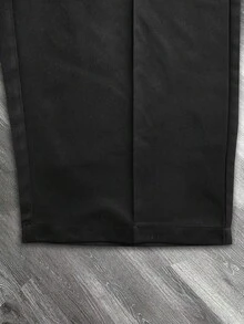 Men's Black Straight Fit Button Waist Casual Shorts - Black - View 7