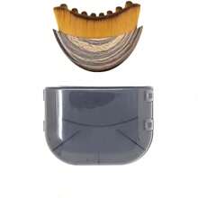 1pc Lymphatic Drainage Facial Brush - Dry Brushing Massager For Face Shaping And Jawline Sculpting - Ergonomic Design Precisely Fits Skin And Relieves Fatigue - Brown - View 14