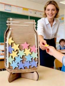 1个星形奖励罐，酷炫教学奖励罐，教室星形贴纸，公告栏家庭教室星形奖励常规训练桌，办公学习用品>学校教育用品>教学用品>教学工具 - A - 查看 12