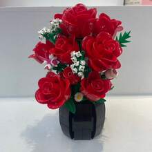 Rose Bouquet Building Block Assembly Model Ornament, DIY Toy, Perfect Gift For Girlfriend/Lover/Family, Ideal Home Decor For New Year And Valentine's Day - Red - View 8