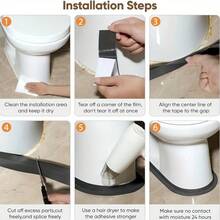 1/2 Rolle strapazierfähiges PE wasserdichtes Dichtungsband, hochklebendes Dichtungsband, Mehrzweck-Leckschutzband geeignet für Küche, Bad, Toilette, Spüle, Halloween, Weihnachten, Feiertags-Heimdekoration - Verschiedenfarbig - Übersicht 9