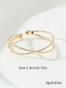 1pc Versatile Geometric Cross Design Anklet, Suitable For Daily Wear And Beach Vacation - Cross-shaped Anklet - View 2