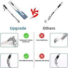 Adjustable Telescopic Spring Shoehorn For Easy Shoe Wearing, Extends & Collapses - As Pic - View 3