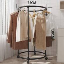 Tendedero para Ropa con Ruedas Metal Redondos, Multiusos Perchero Ideal para Secado en Interiores y Exteriores, Rack para Colgar Ropa, Uso minorista, para Armario, Balcón, Lavanderia - A-Negro - Ver 2