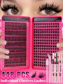Manga Fairy Cluster Lashes, Reusable Individual Eyelash Clusters For Beginners, Portable Anime Style Lashes For Daily Vacation Cosplay Makeup, Mother's Day Gift - Rose Red - View 11