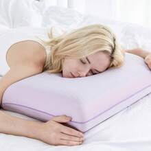 Cooling Gel Foam Pillow - Reversible Cooling Cover, Neck Support Side, Back And Stomach Sleepers, Removable & Washable, All-Season Comfort, Standard Size, Purple - Blue(1 Pack) - View 2