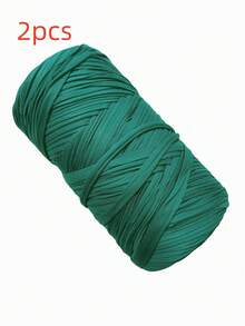 [Paquete de hilo 100% poliéster] 2 paquetes de hilo 100% poliéster - 200g por paquete, colores mixtos, adecuado para manualidades DIY, tejido, cestería y tejido de alfombras - 200 gramos - Ver 19