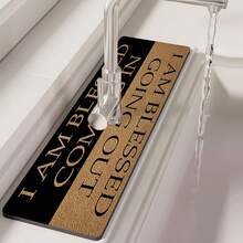 1pc, Sink Faucet Suction Pad, Drainage Pad, Kitchen, Bathroom Sink, Countertop, Drainage Pad, Diatomite Washbasin, And Cuttable Quick-Drying Pad. - Multicolor - View 17