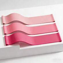 5条装瑜伽阻力带，女士健身拉伸带，适用于腿部、背部、臀部，舞蹈弹力环 - 粉色 - 查看 10