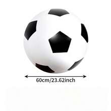 1 quả bóng đá khổng lồ bơm hơi bền chắc, đường kính 23,62 inch, thích hợp cho các buổi họp mặt gia đình, trò chơi ngoài trời và trong nhà, lễ hội, thể thao dưới nước, bóng chuyền bãi biển - Chất liệu PVC bền chắc. - Vật phẩm ngẫu nhiên - Xem 2