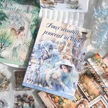 随机信封封面贴纸，多用途信件贴纸，适用于DIY工艺品、相册、马克杯、邮箱、公告板、日记本等。 - 長方形 - 查看 2