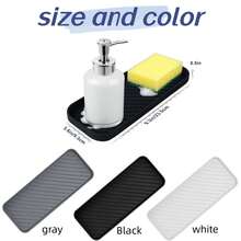 1pc Bathroom Draining Tray, Household Bathroom Draining Mat, Non-Slip Quick-Drying Pad For Vanity, Bathroom Washroom Supplies Waterproof Mat - Multicolor - View 9