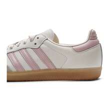 Adidas Giày thể thao nữ SAMBA OG W, giày thể thao thường ngày nhẹ nhàng IH9059 - Trắng ngọc bích/Hồng nhạt/Vàng nhựa - Xem 8