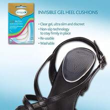 Amope GelActiv Invisible Gel Heel Cushions Insoles For Women 1 Pair Size 5-10 Black Comfort Support Arch Relief - trắng - Xem 2