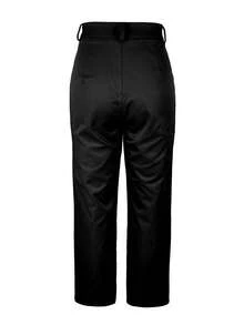 (Without Belt) Black High Waist Pleated Wide Leg Pants, Women's Business Casual Trousers For Workplace Spring - Black - View 6