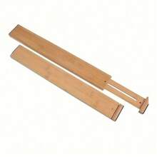 1/2/4pcs Bamboo Expandable Drawer Dividers, Spring-Loaded Tool-Free Installation, Anti-Slip Edge Protection, Scratch-Resistant, Customizable Compartments. Suitable For Kitchen Utensils, Bedroom Clothes, Bathroom Cosmetics, Office Supplies Drawer Storage Organizer - Multicolor - View 12