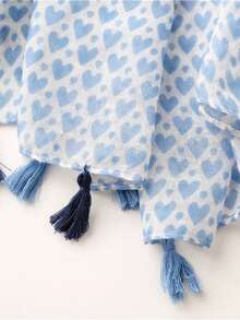 1pc Women's Light Blue Fashionable Casual Lightweight Sunscreen Scarf, Spring/Summer - Multicolor - View 5