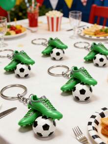20个/10个/5个装2D足球造型亚克力钥匙扣，适合世界杯装饰，完美点缀足球鞋和背包。这款设计精美的2D亚克力钥匙扣是世界杯、生日派对、体育赛事和主题派对的绝佳礼物或装饰品。 - 均碼 - 查看 5
