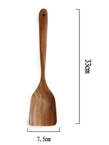 10 piezas Cucharas de madera, resistentes, ligeras y resistentes al calor, utensilios de cocina, suministros de cocina, accesorios de repostería - Marrón - Ver 21