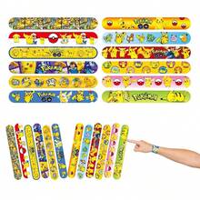 12pcs/Set Cartoon Snap Bracelet Set, Random Style, Party Favor - Multicolor - View 1
