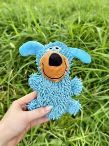 尖叫狗玩具，拖把玩具，摇晃发声，蓝色，可自娱自乐、缓解无聊，耐咬耐磨牙，小型犬专用宠物用品 - 彩色 - 查看 11