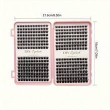 Bộ 4 kiểu mi giả dạng chùm, từng chùm mi riêng lẻ, nối mi, bộ dụng cụ tự làm mi giả nhẹ, mềm mại, có thể tái sử dụng, vẻ ngoài tự nhiên, chùm mi hỗn hợp 10-16mm, chùm mi, mi riêng lẻ, mi giả - D - Xem 5