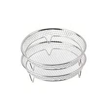 3/2/1 Pcs Air Fryer Rack Accessories, Multi-Layer Air Fryer Rack Set, Stainless Steel Stackable Bacon Air Fryer Accessories, Baking Basket, Toaster Rack, Cooking Rack, Suitable For Home Kitchen Baking And Cooking - Air Fryer Grill Rack - View 13